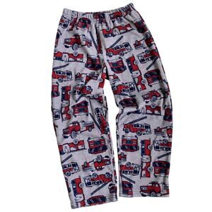 Carter's Fire Engine Trucks Fleece Pajama Pants - Gray Red - 6